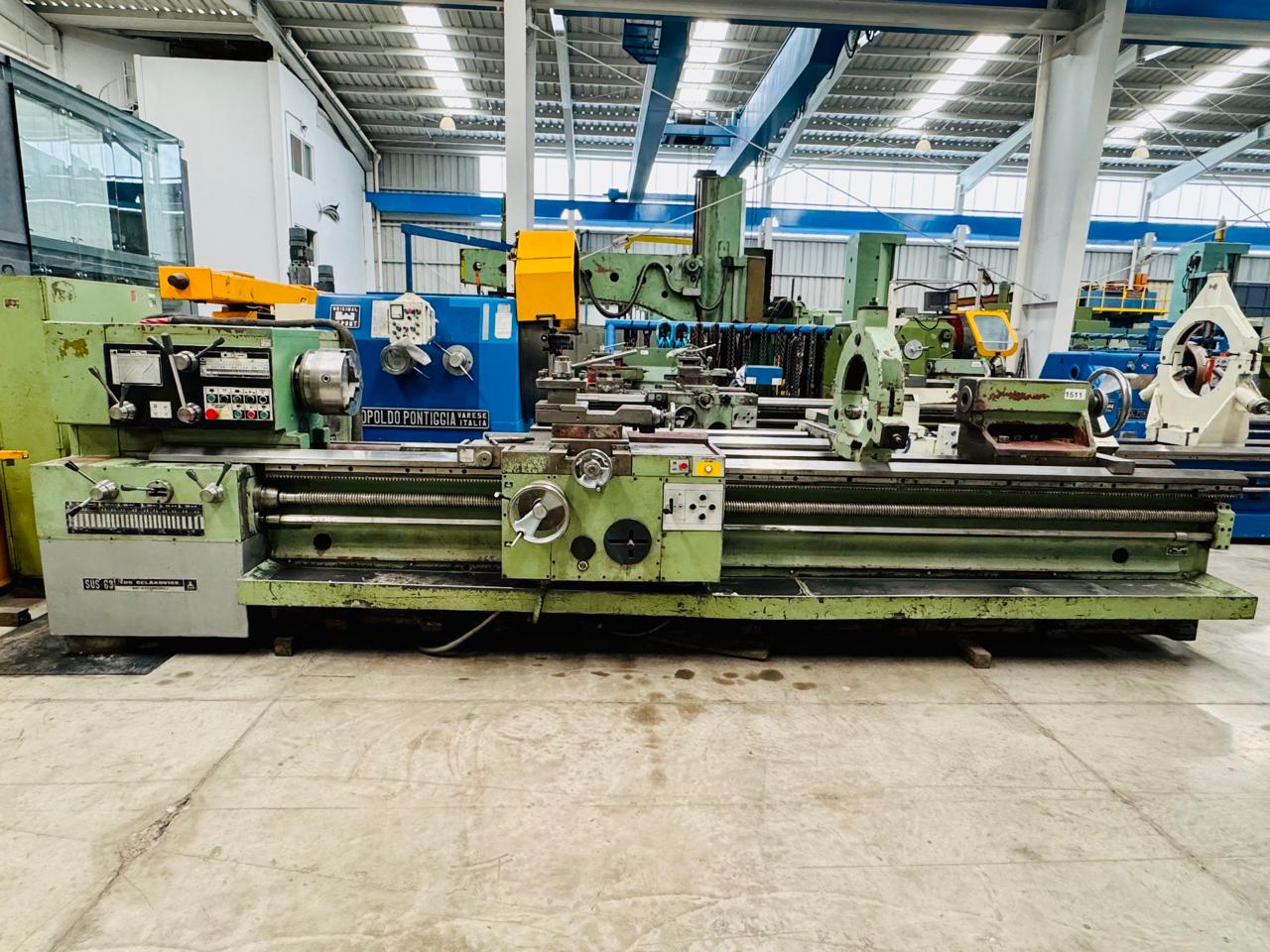 Torno paralelo tos SUS 63 x 3500 mm